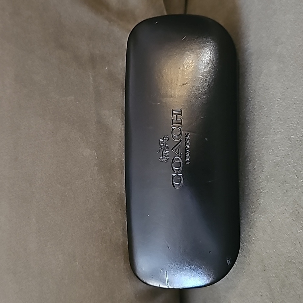 COACH Sunglasses Eyeglasses Leather Case Black